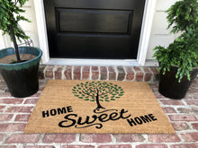 New Natural Coir Non Slip Tree Home Sweet Home Floor Entrance Door Mat